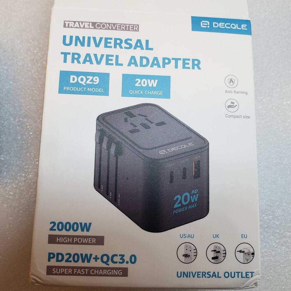 International Travel Adapter Universal Power Adaptor European Plug All In One
